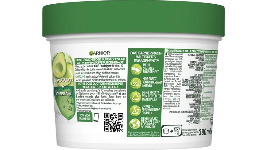 Garnier BodyFood Avocado Bodylotion 380 ml