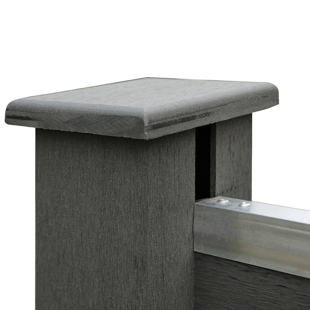 HOME DELUXE Gartenzaun WPC Sichtschutzzaun CALLADO, 1x Element + 2x Pfosten inkl. Pfostenträgern