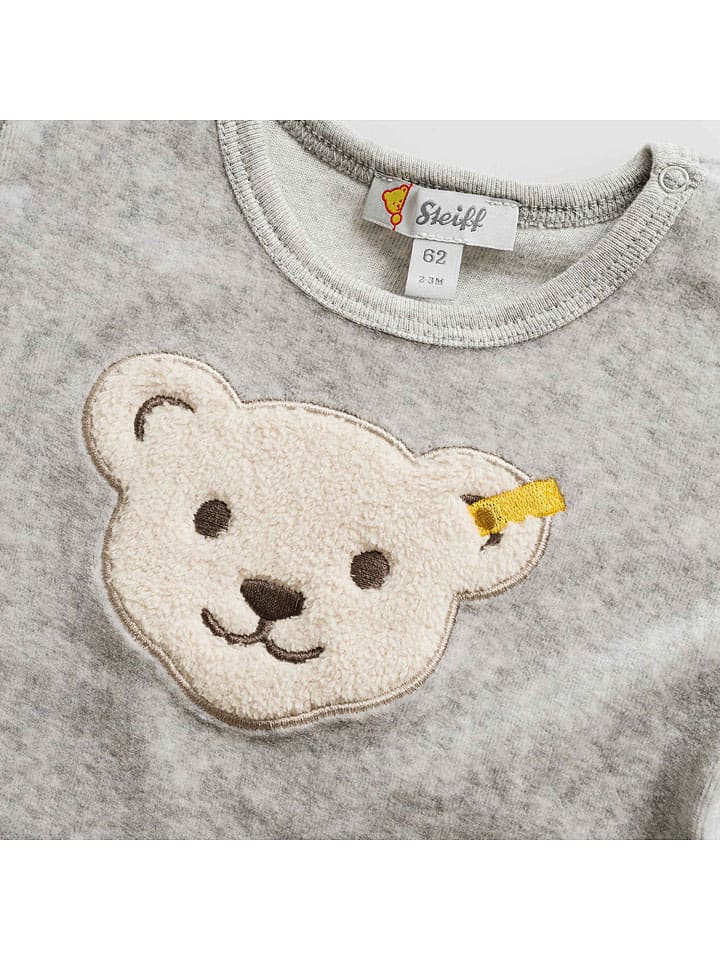 Steiff 3tlg. Outfit in Grau/ Weiß günstig kaufen