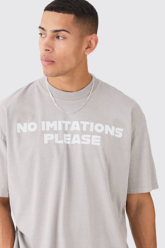 Oversize T-Shirt mit Slogan