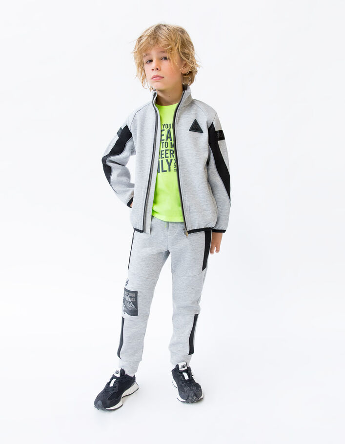 Cardigan gris détails noirs et réfléchissants garçon