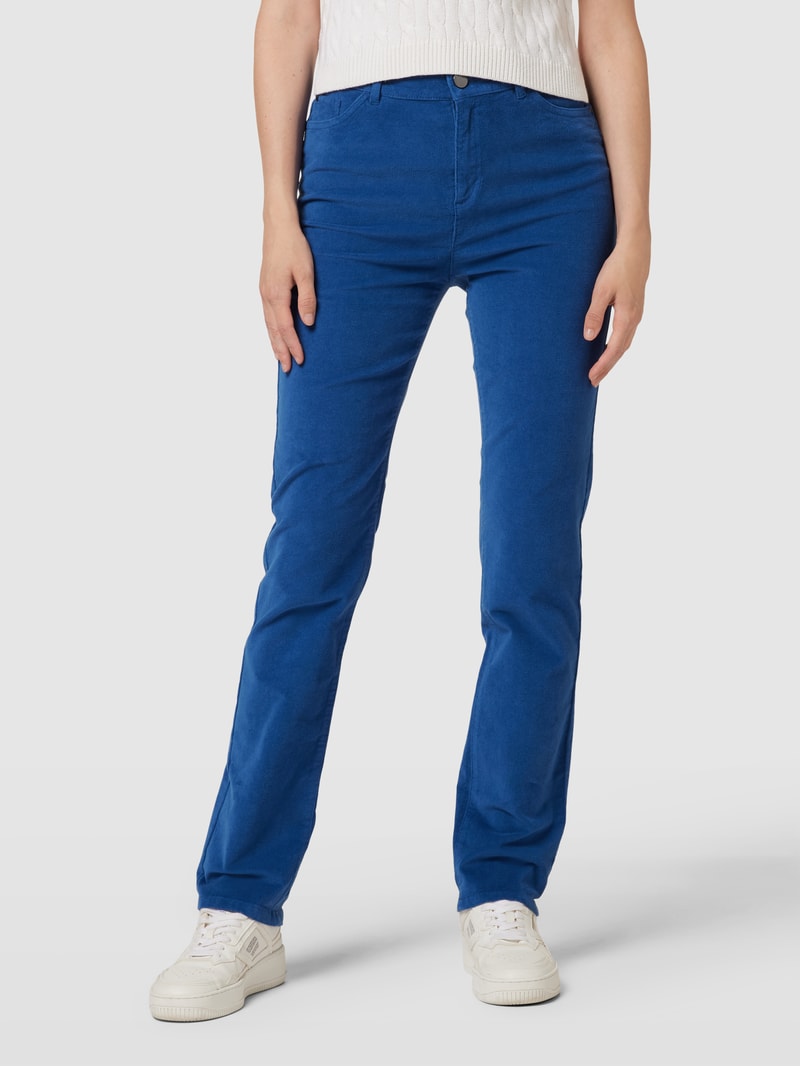 Hose mit Knopf- und Reißverschluss in blau