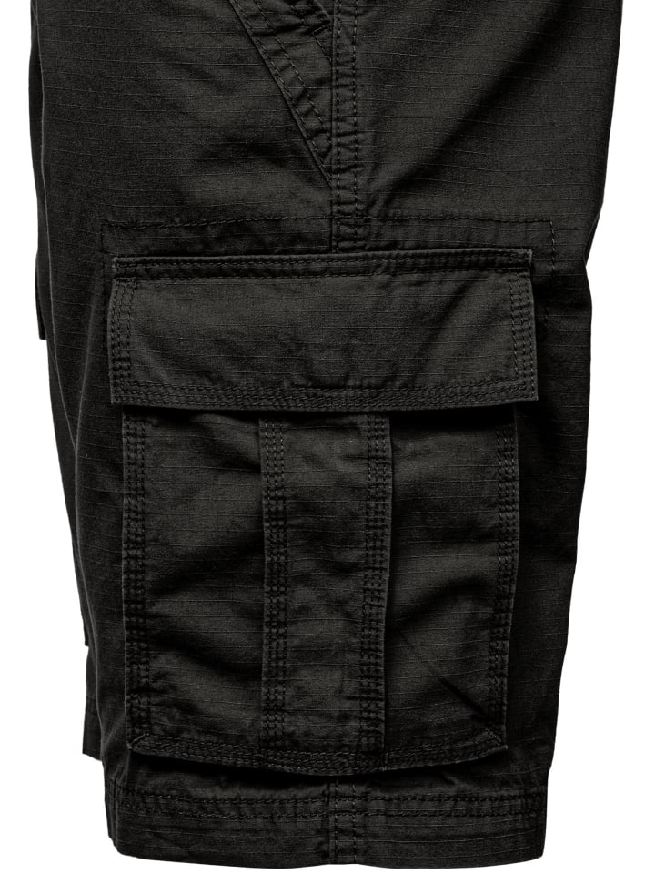 Amaci&Sons Chinoshort inkl. Gürtel MIDFIELD in Schwarz günstig kaufen