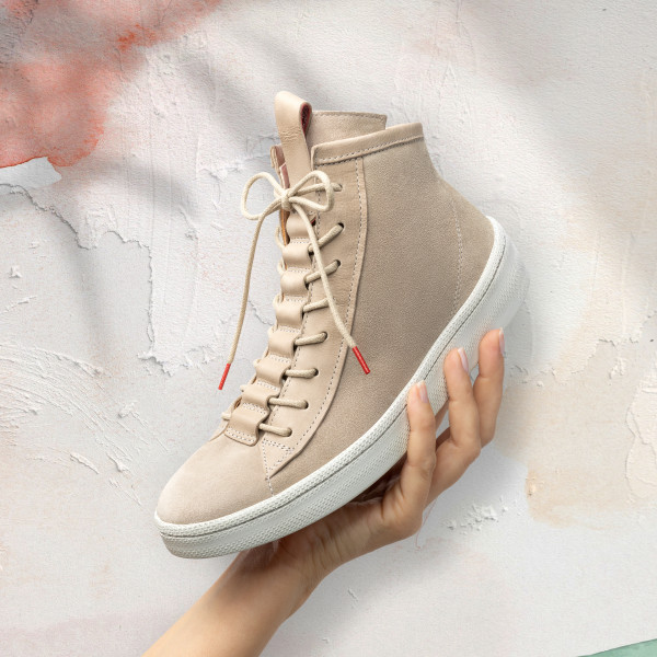 KUMI Sneaker high - Linen/Kombi