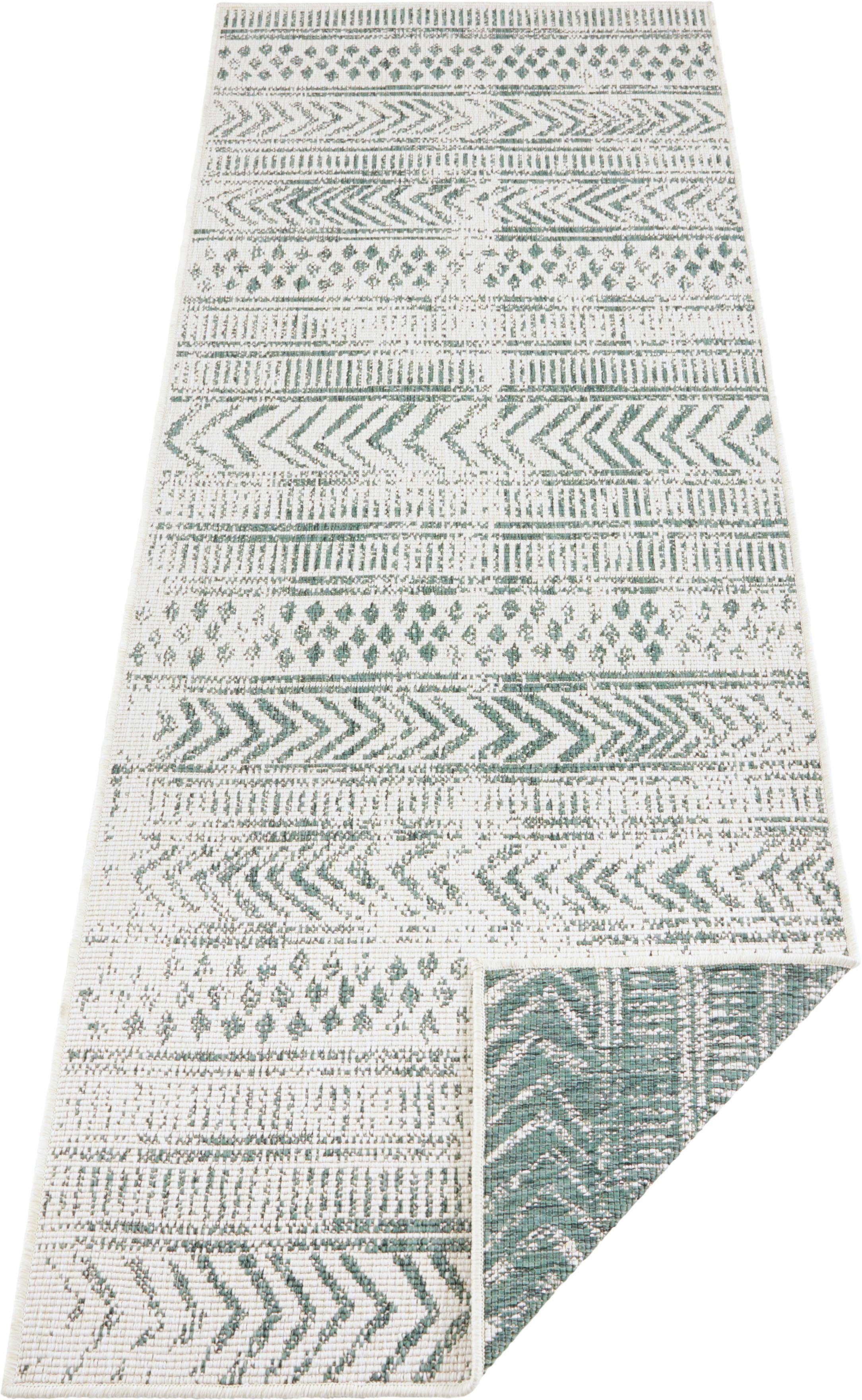 Läufer BIRI, NORTHRUGS, rechteckig, Höhe: 5 mm, In-& Outdoor, Wetterfest, Balkon, Garten, Wohnzimmer, Wasserfest, Boho