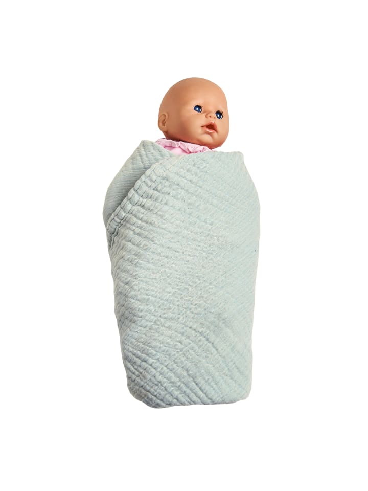 nordic coast company  Babydecke 4 in 1 groß in Mint - 90 x 120 cm  günstig kaufen onesize