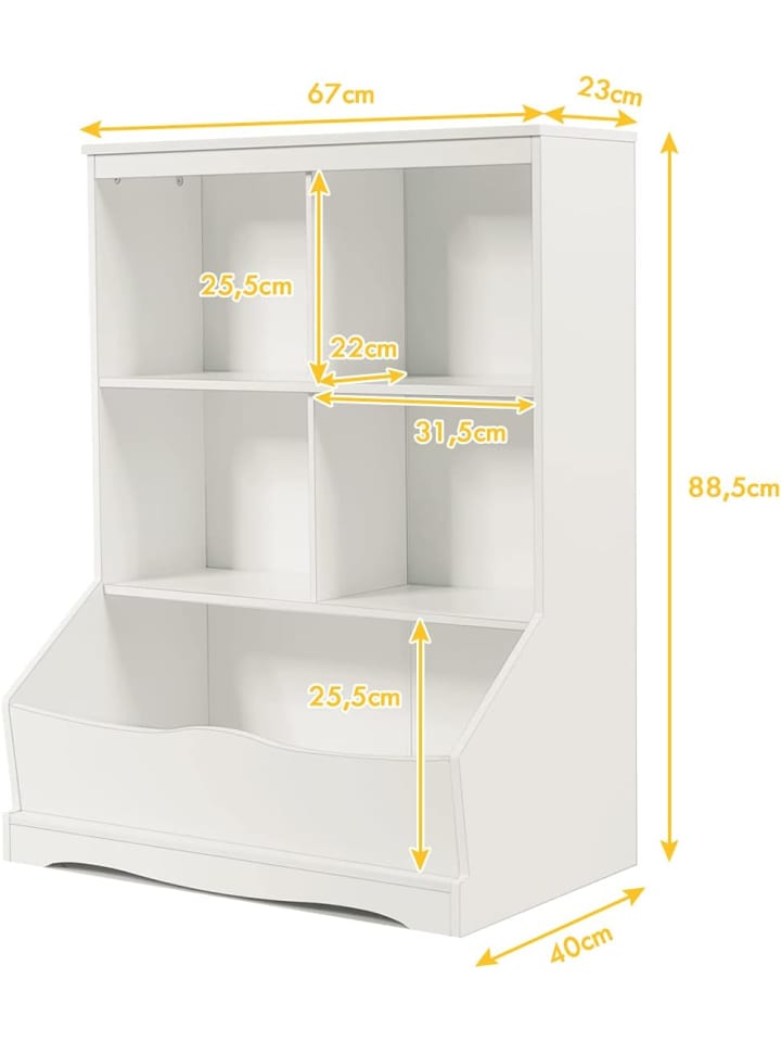 COSTWAY Spielzeugschrank in Weiß günstig kaufen onesize