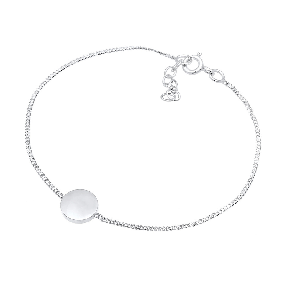 Elli Elli Bracelet Femmes plaquettes pendentif Basic Geo en argent sterling 925 plaqué Bracelet