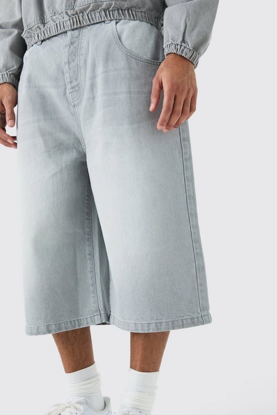 Graue Denim Jorts