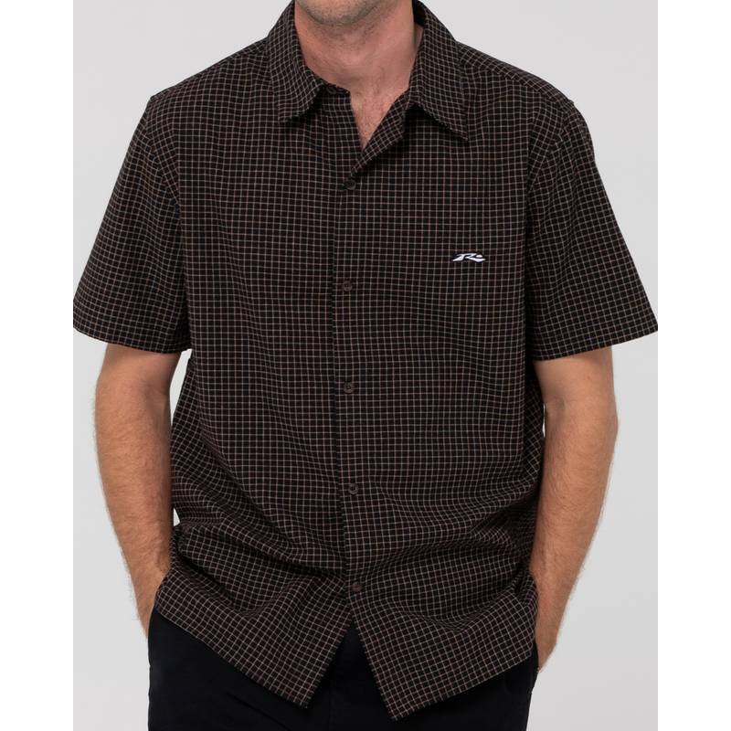 RUSTY DATSUN CHECK SHIRT Kurzarmhemd Herren