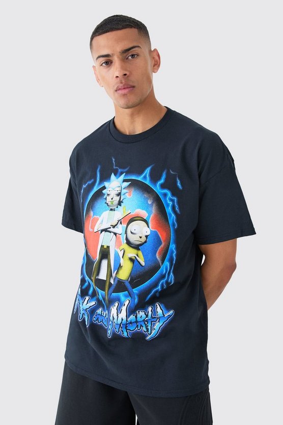 Oversize T-Shirt mit lizenziertem Rick & Morty Print