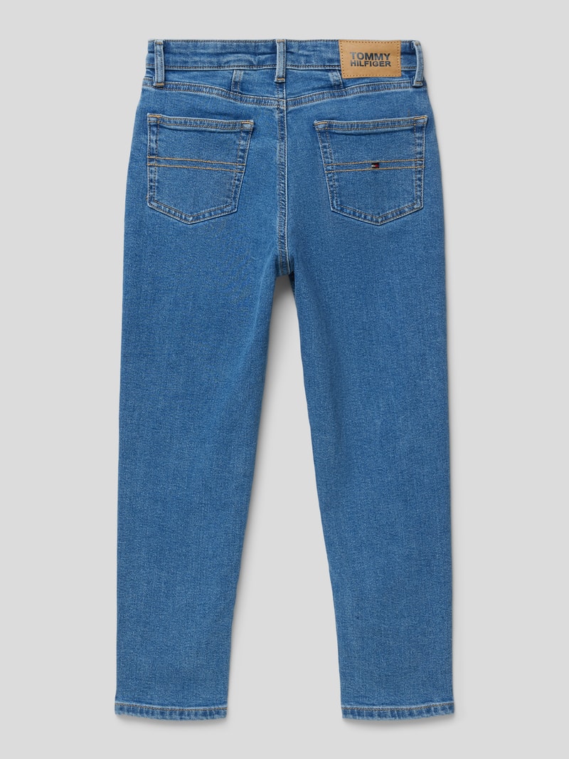 Jeans im 5-Pocket-Design Modell 'TAPERED' in blau