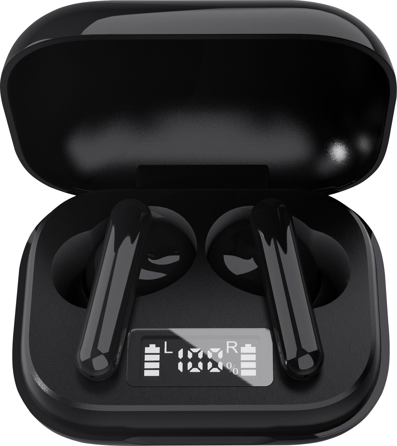 Denver TWE-38 Kabelloser- In-Ear-Kopfhörer (Freisprechfunktion, LED Ladestandsanzeige, True Wireless, integrierte Steuerung für Anrufe und Musik, Bluetooth)
