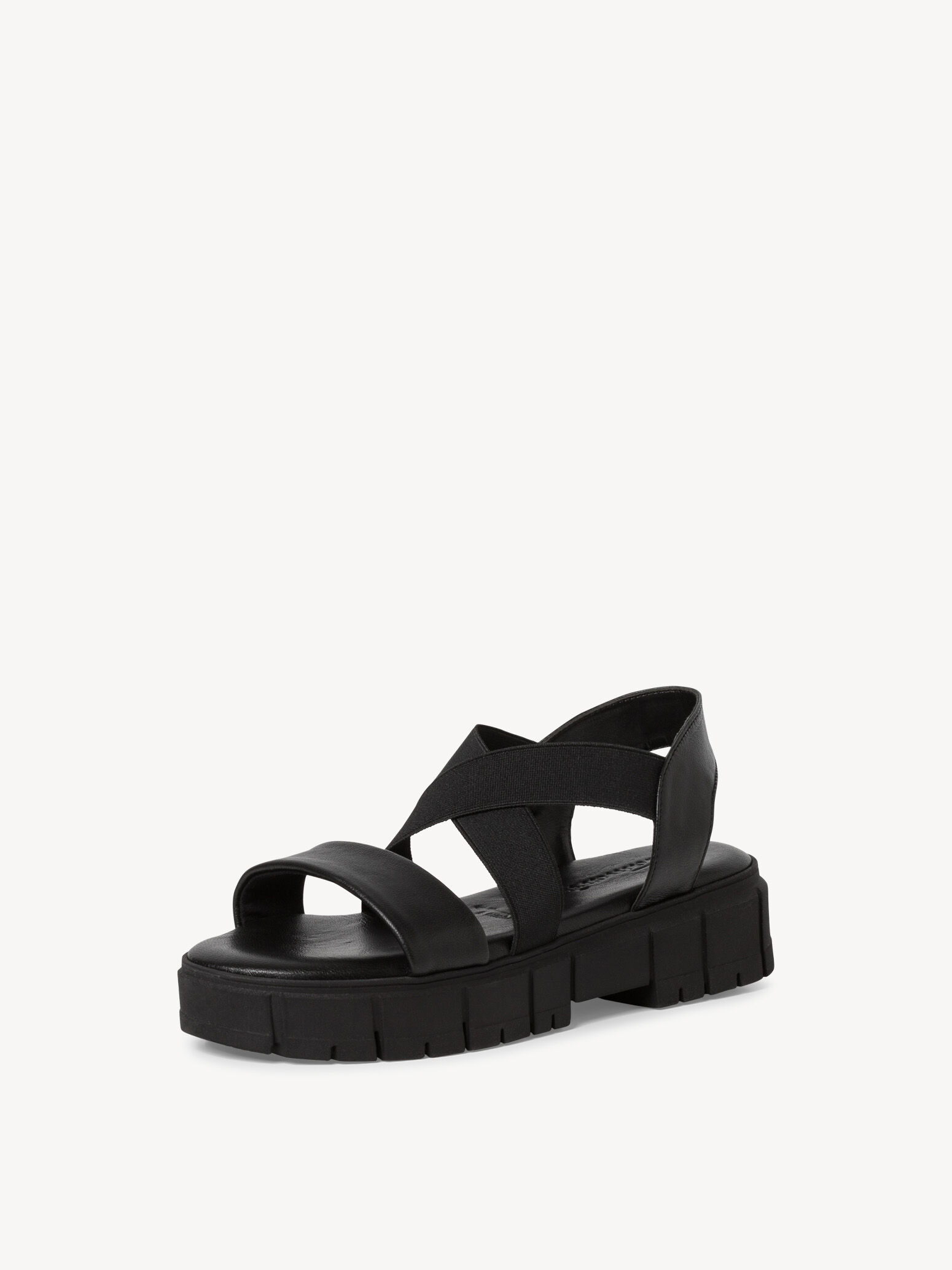 Sandale à talon - noir