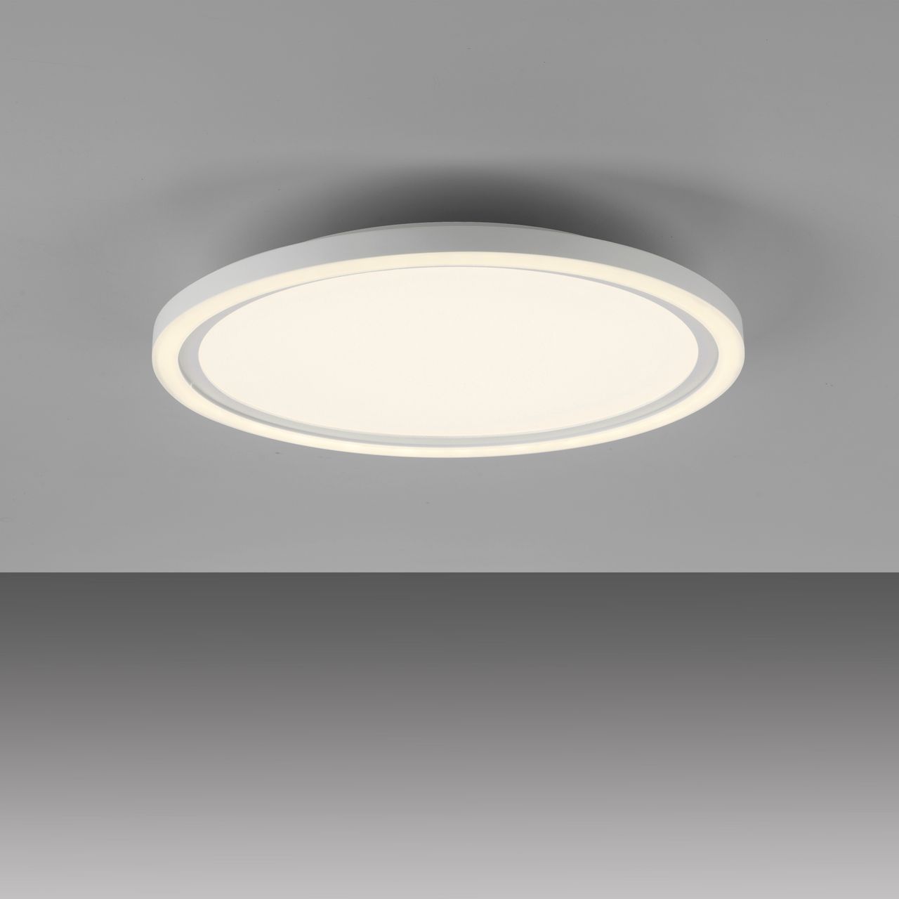 JUST LIGHT JUST LIGHT. LED Deckenleuchte BEDGING, separat steuerbar, 3000 Kelvin, rund, Weiß