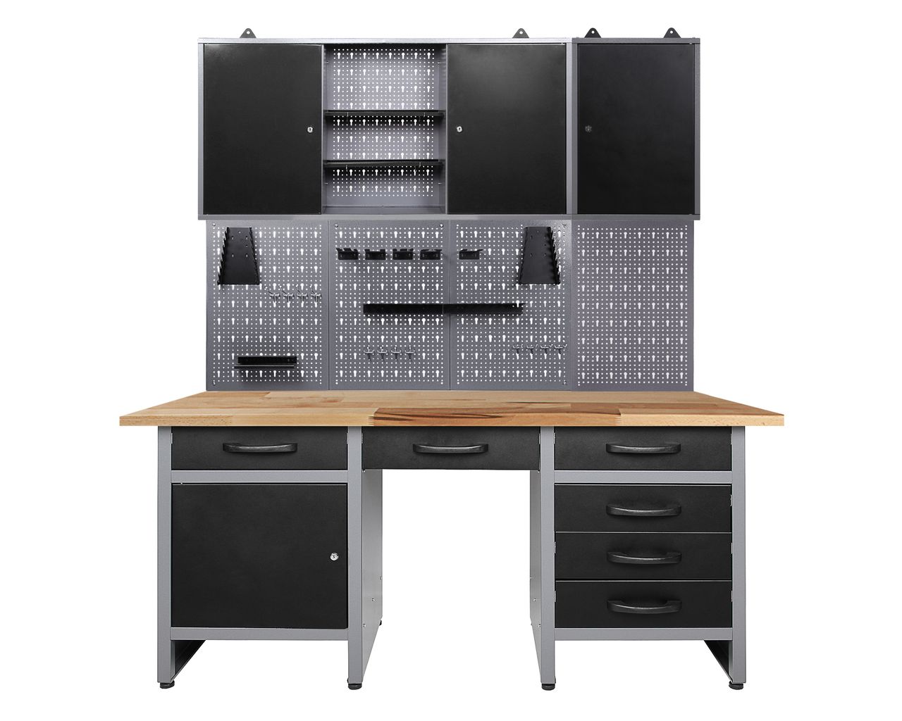 Ondis24 Ondis24 Werkstatt Set Harry 160 cm 2 Schränke offen