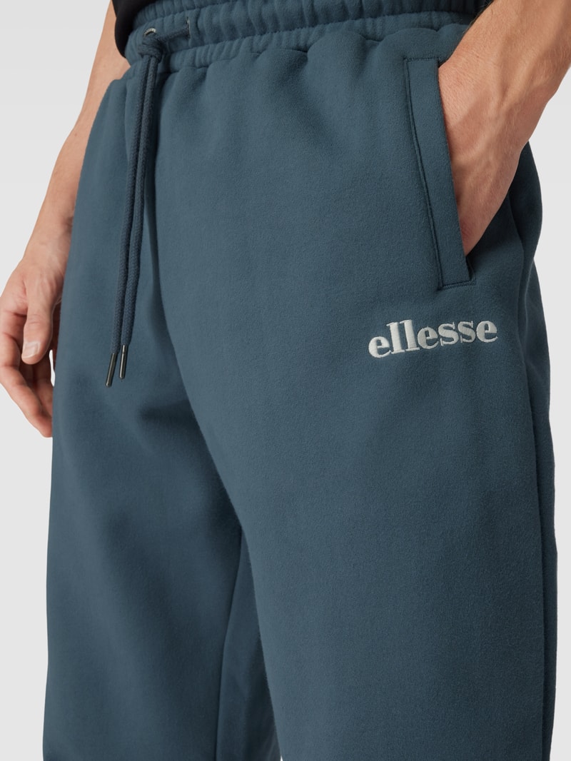 Sweatpants mit elastischem Bund in rauchblau