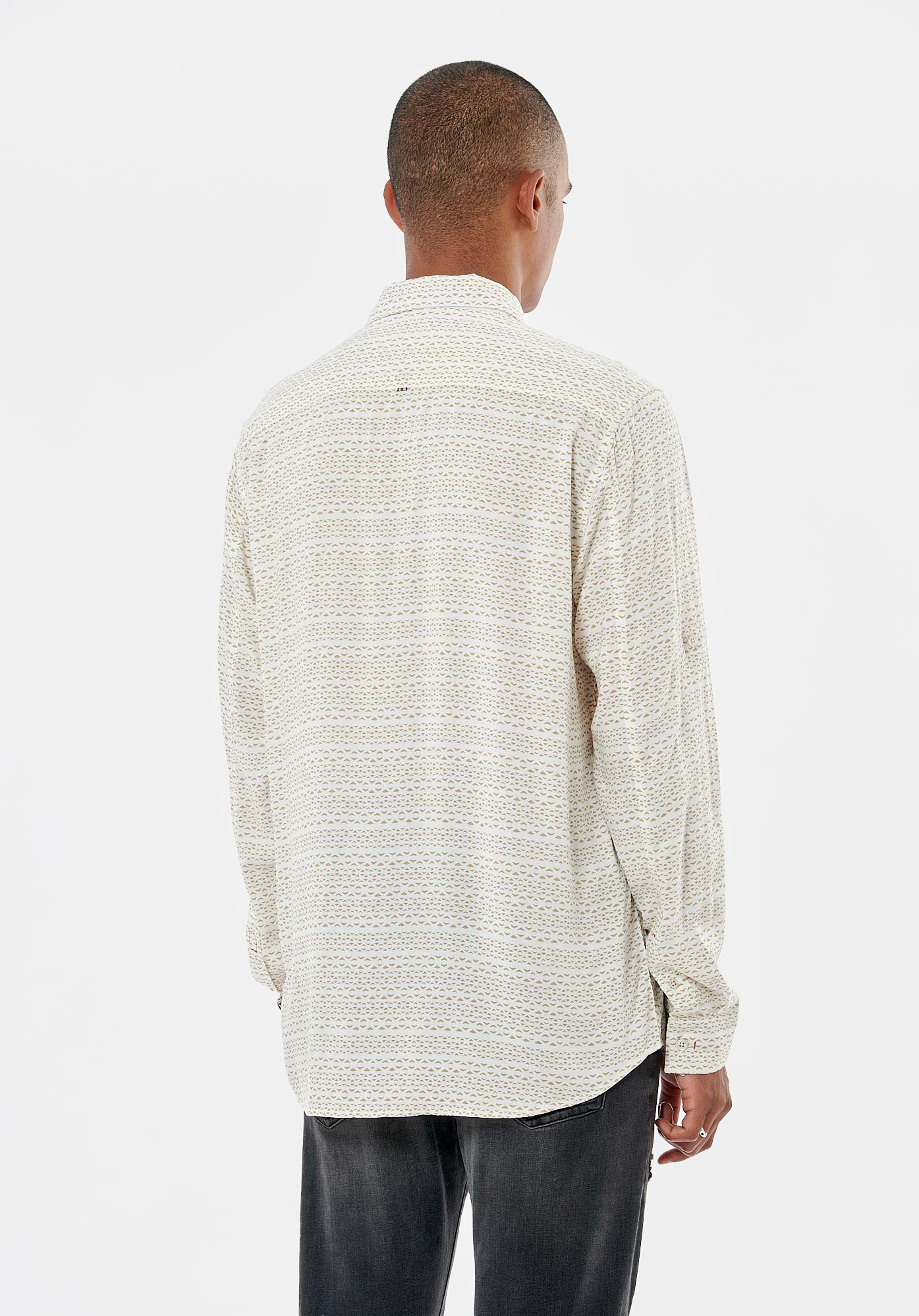 CARTE  Chemise écrue imprimée homme