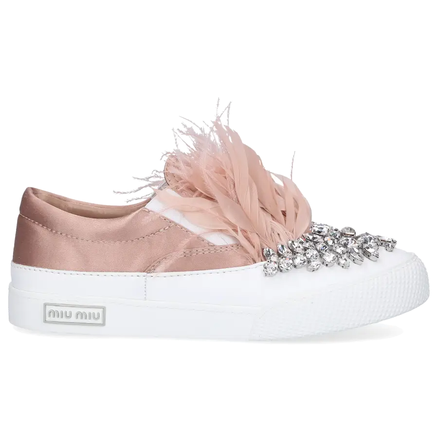 Miu Miu - Slip Ons Satin - beige
