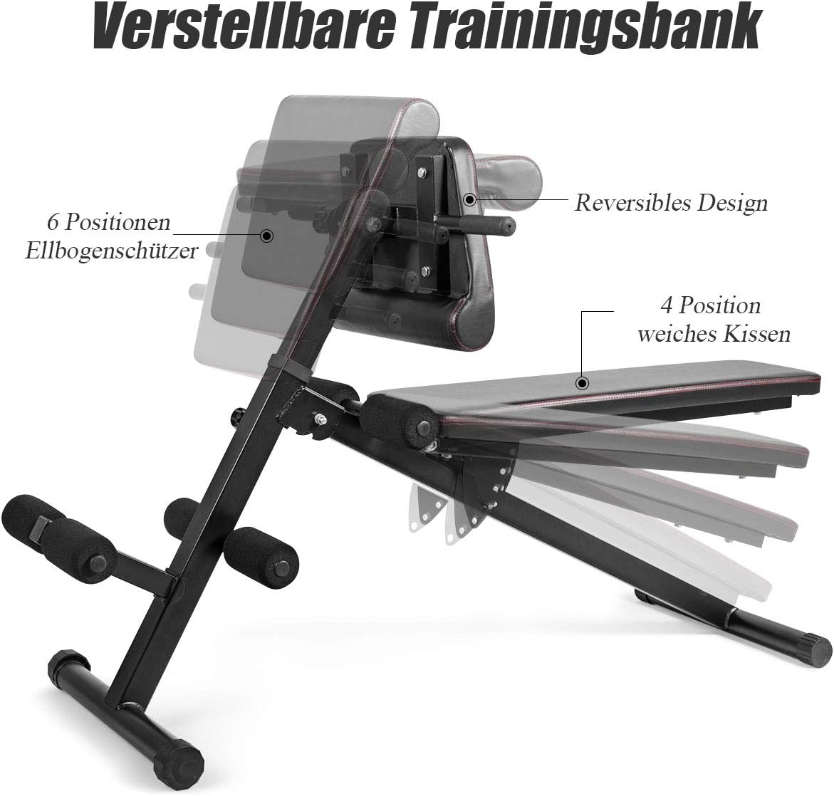 Costway Hantelbank Klappbar, Hantelbank Verstellbar