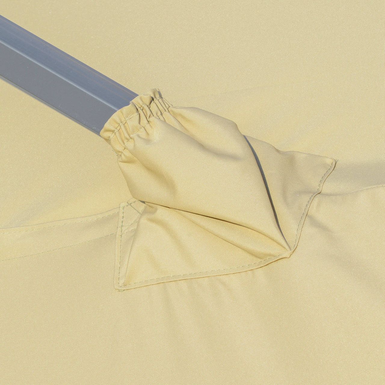 Outsunny Sonnenschirm Ø298 cm Kurbelschirm Ampelschirm Winkel verstellbar Khaki