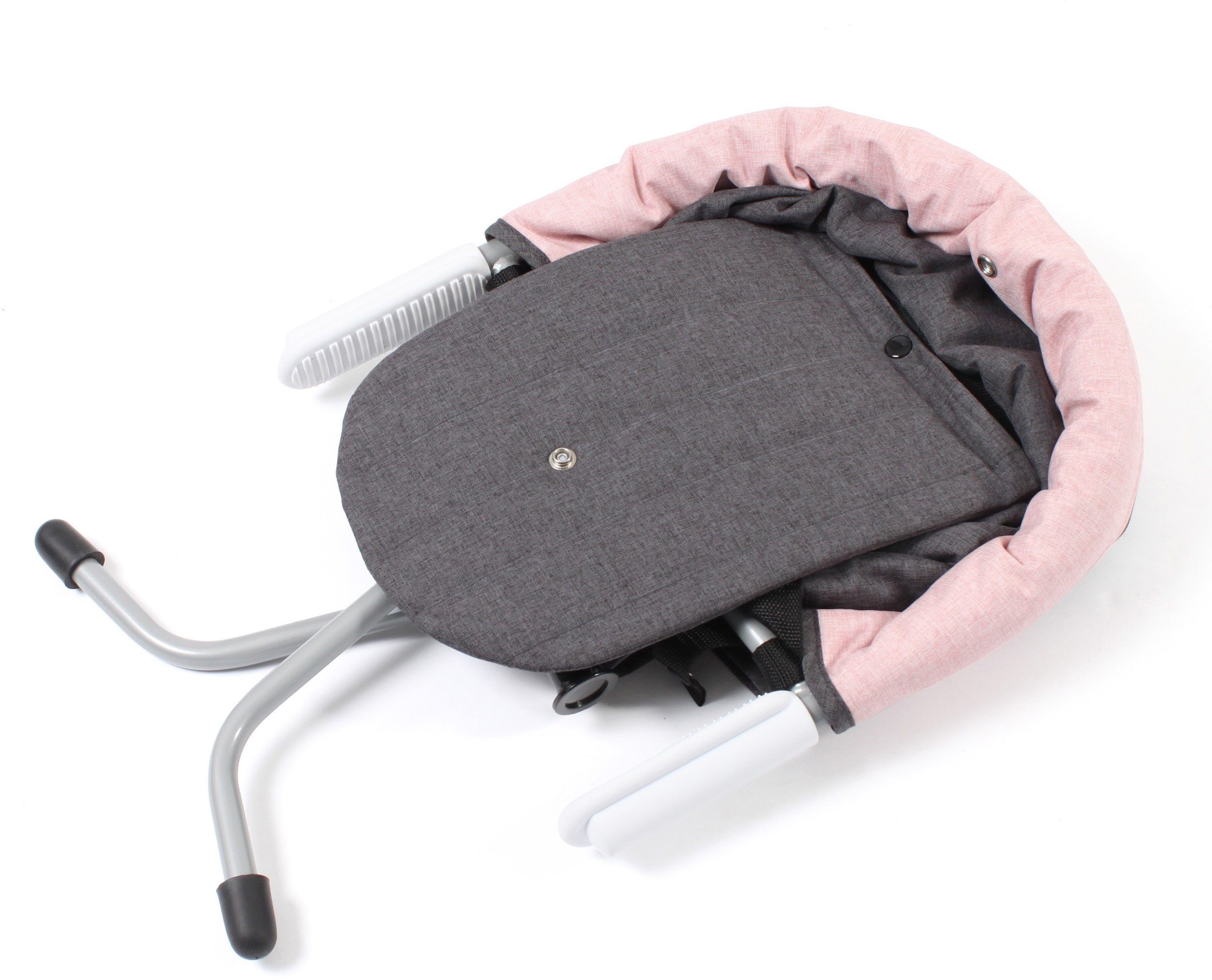 CHIC4BABY Tischsitz Relax, Melange Rosa, platzsparend zusammenfaltbar