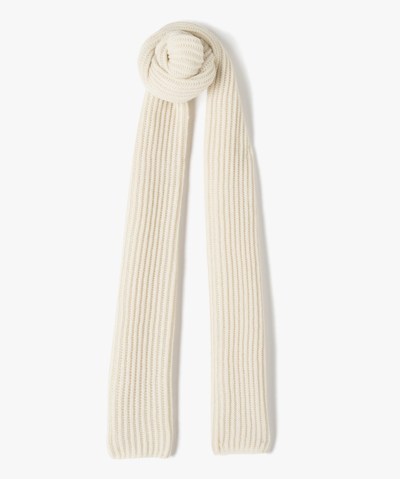 écharpe femme en polyester recyclé ecru | GEMO