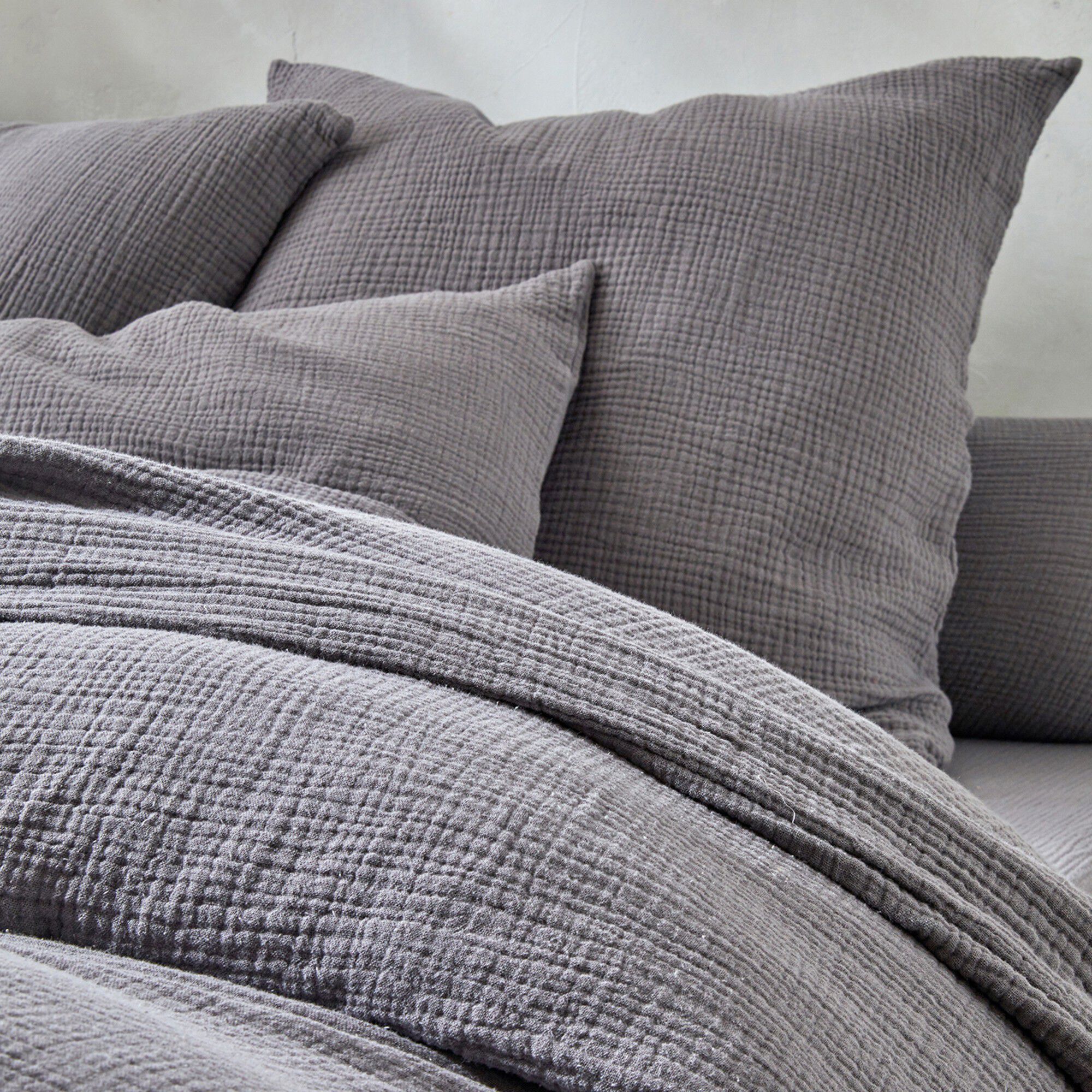 Linge de lit uni en triple gaze de coton