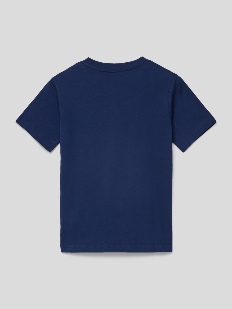 T-Shirt mit Label-Detail in marineblau