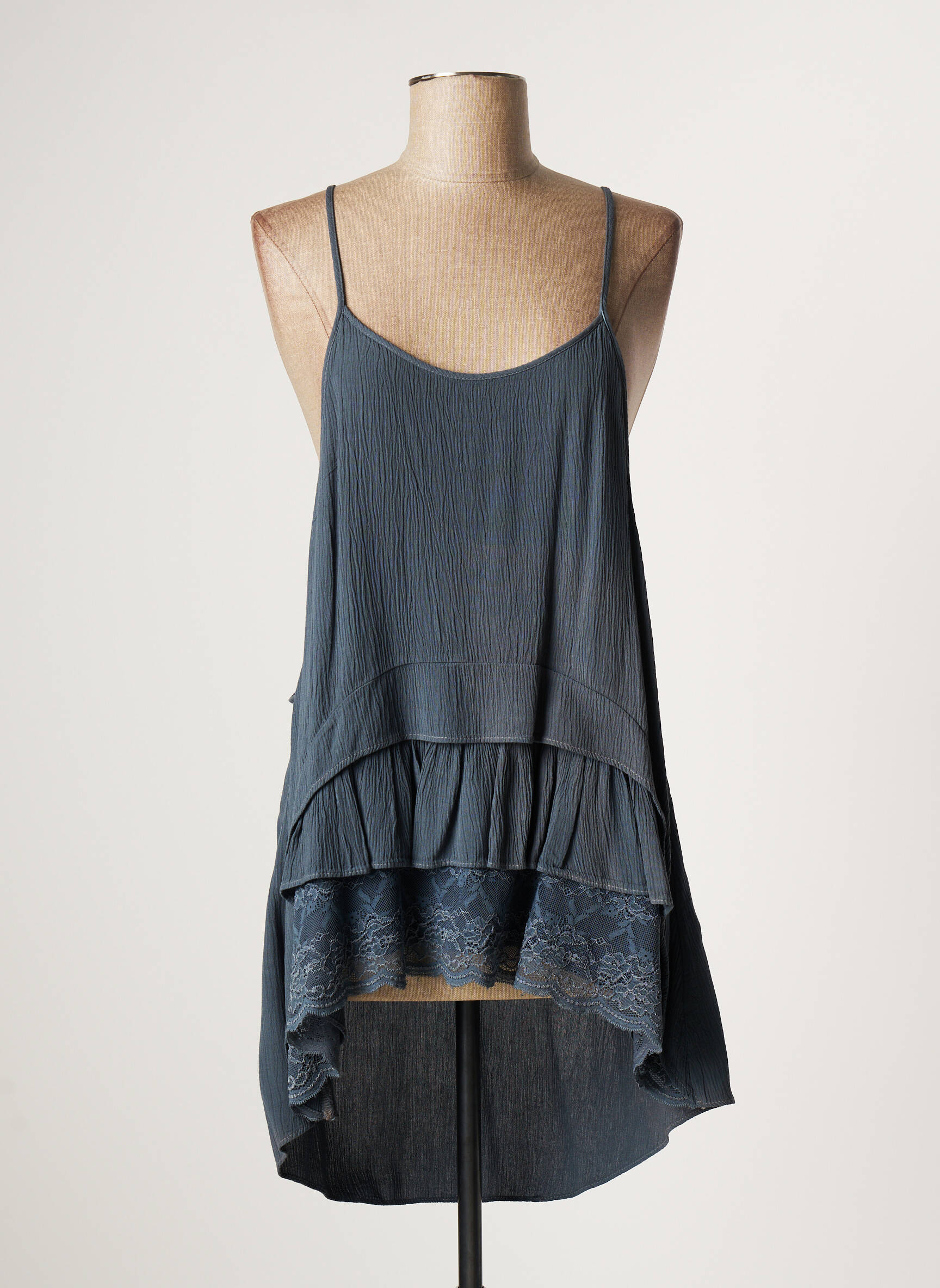 Lauren Vidal Tuniquemanchelongue Femme couleur bleu