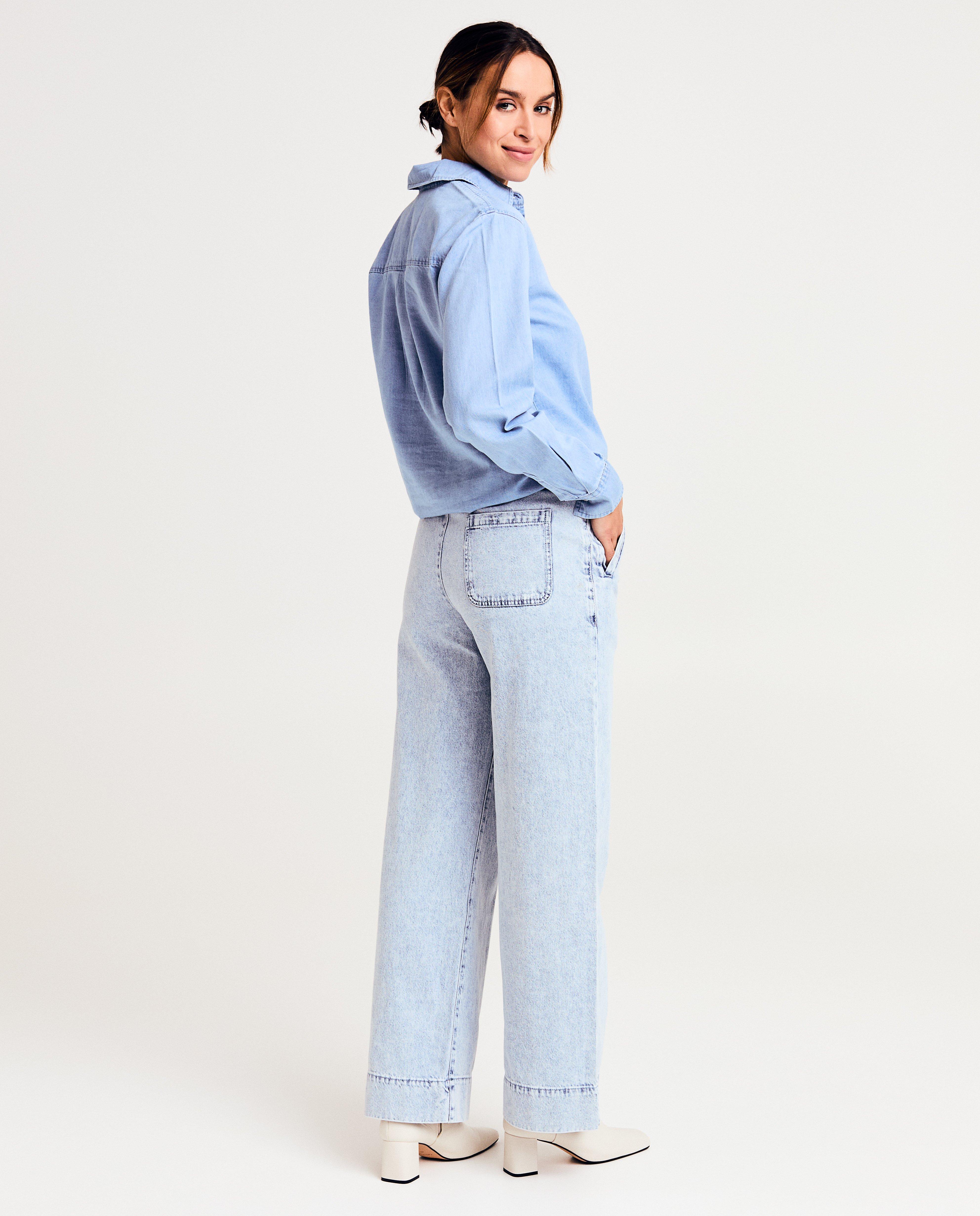 Sora Blue farmer, világoskék culotte szabású