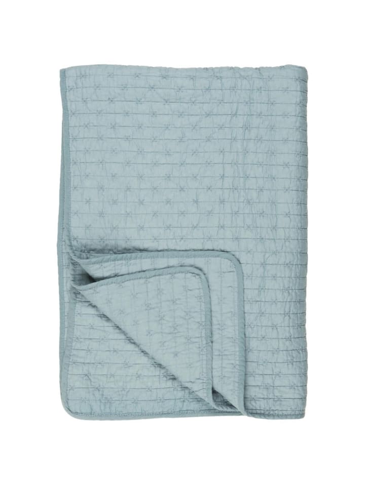 IB Laursen Baumwoll-Quilt mit Kreuzstichen in blau günstig kaufen onesize