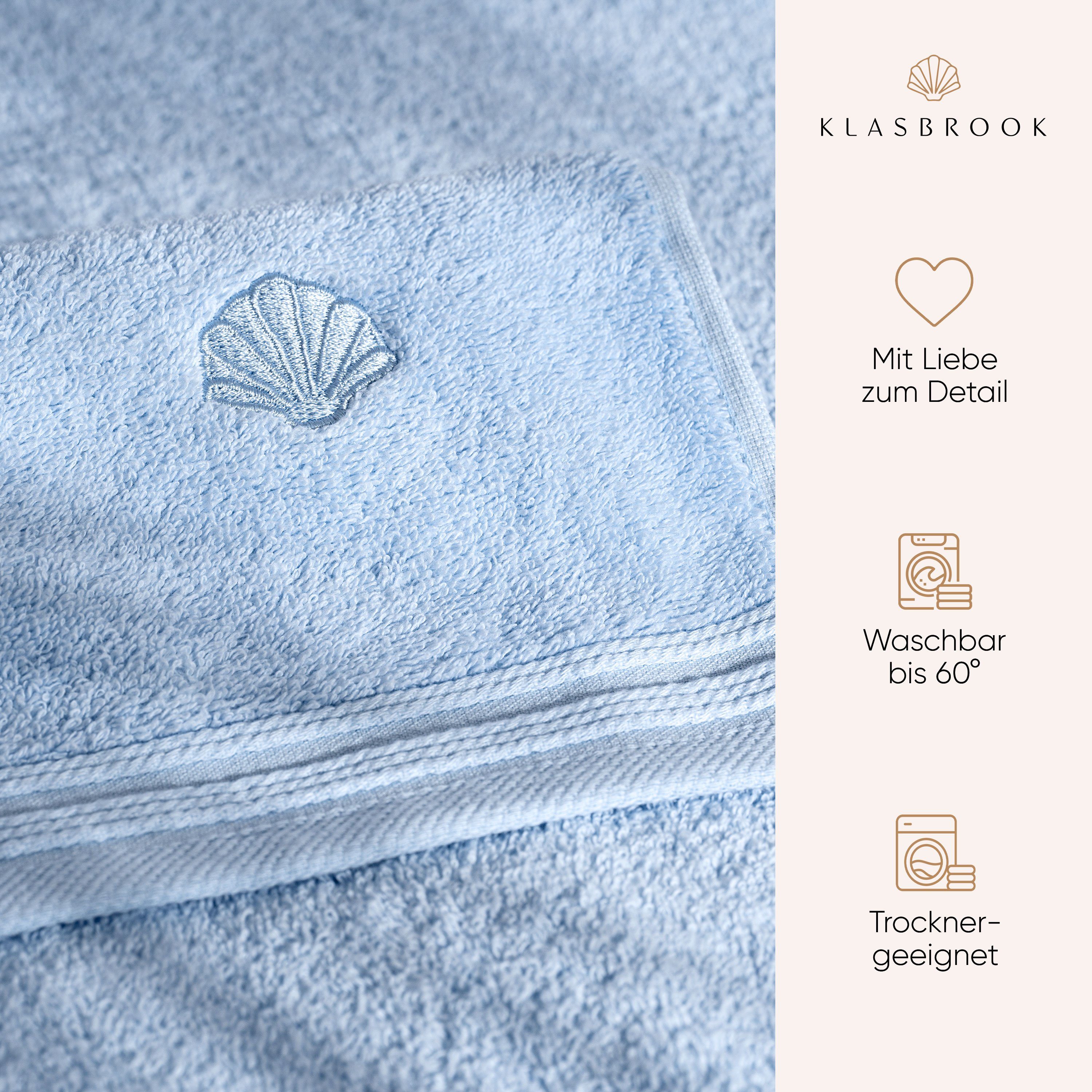 KLASBROOK Handtuch Set Linnea, (2-tlg), 2, 4 oder 6 teiliges Luxus Set, 100% Baumwolle, extra flauschig
