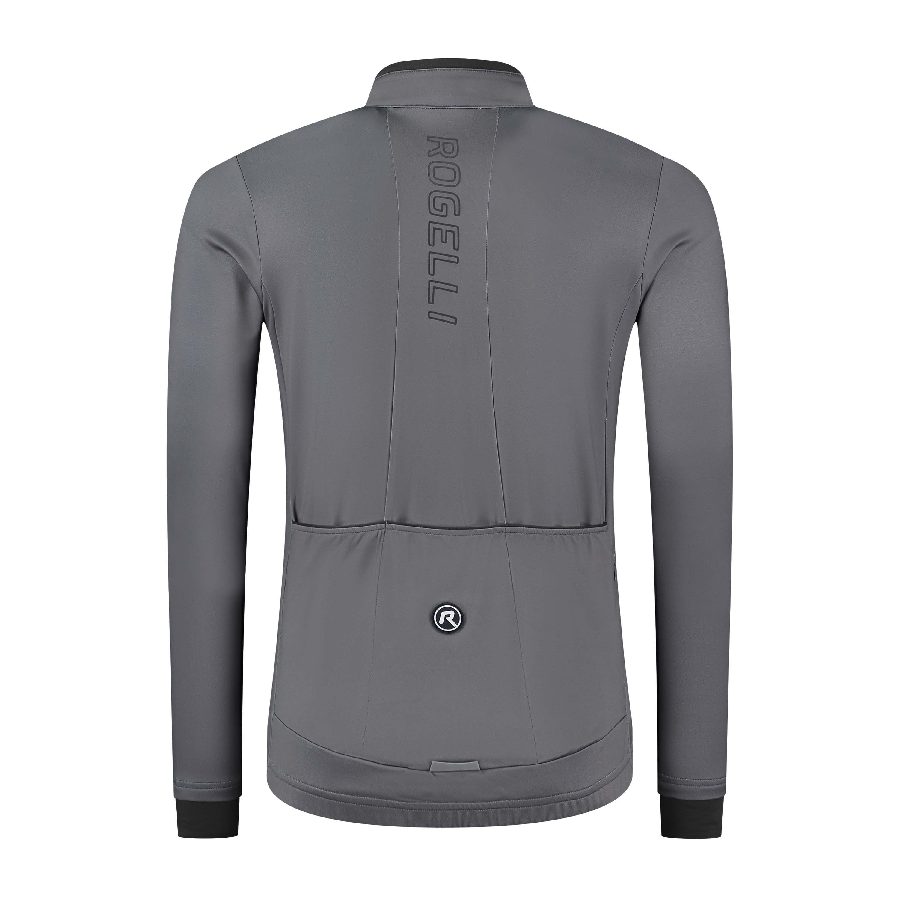 Rogelli Essential Grey Herren Langarm-Radtrikot