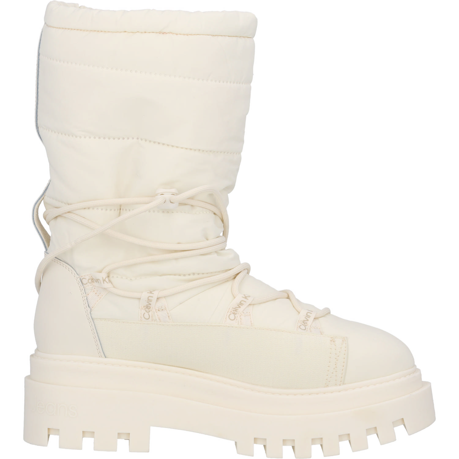 Calvin Klein YW0YW01146, Winterstiefel, Damen, Weiß (Creamy White)