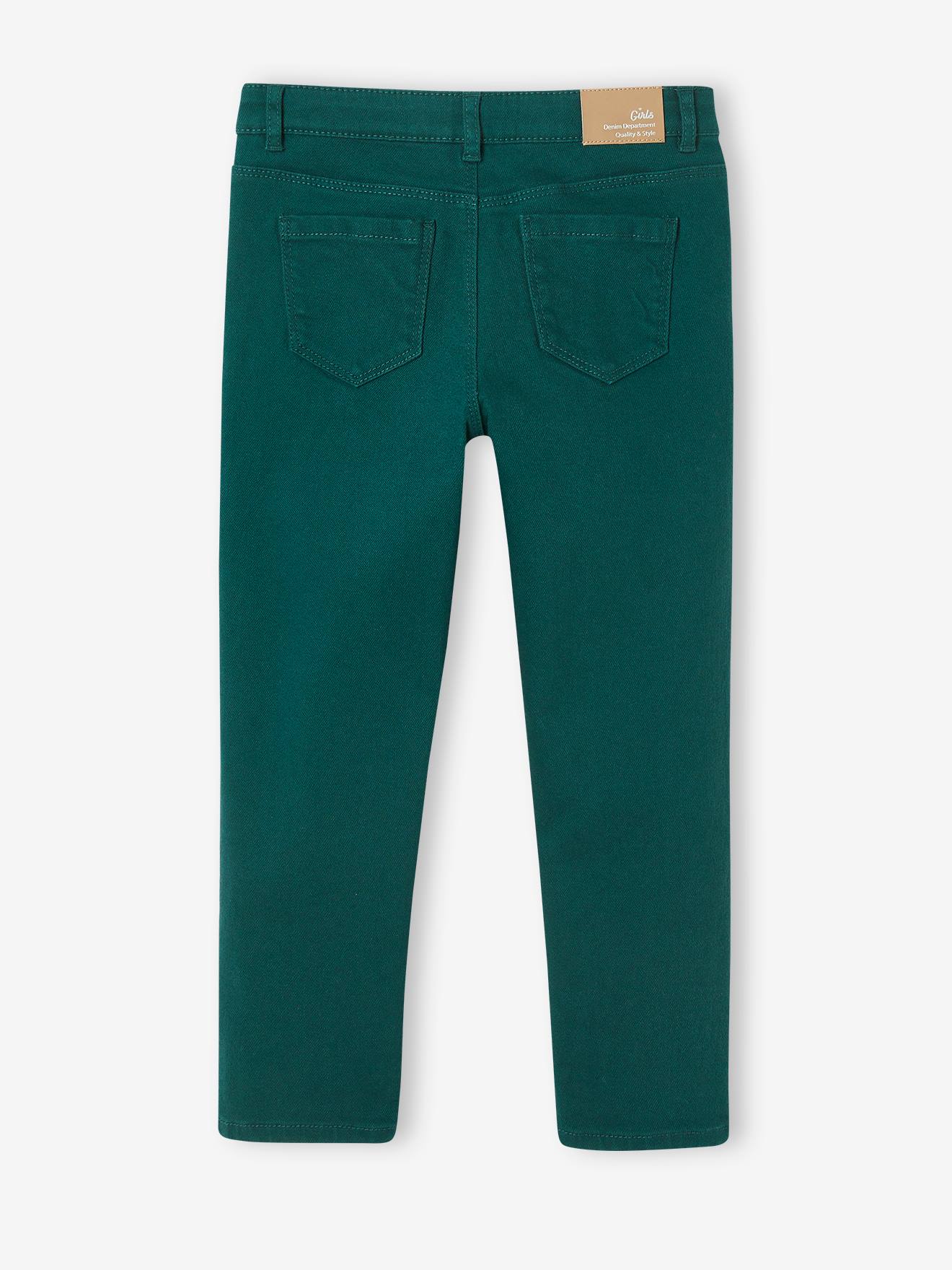 Vertbaudet Mädchen Mom-Fit-Hose, Hüftweite COMFORT - wollweiß