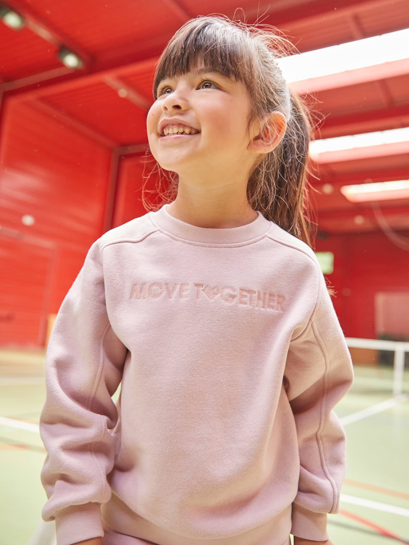 Vertbaudet Mädchen Sport-Set: Sweatshirt & Jogginghose MOVE TOGETHER - rosa
