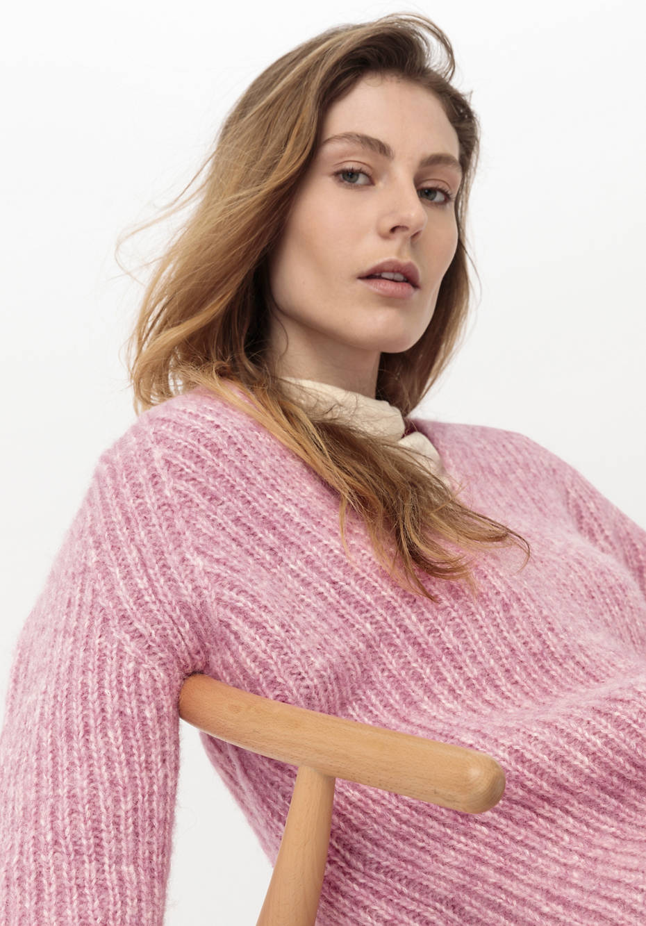 Pullover aus Alpaka mit Bio-Baumwolle