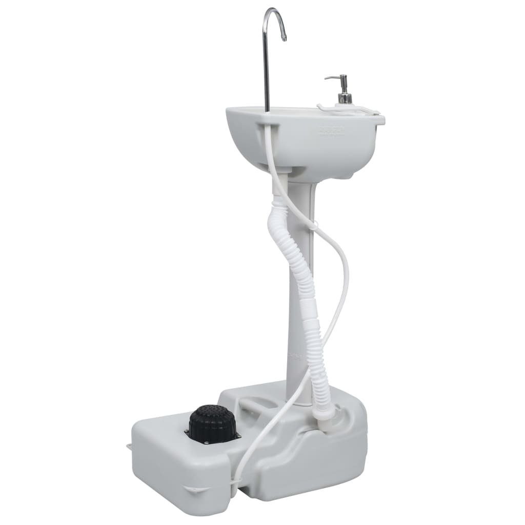 vidaXL Campingtoilette Tragbare Campingtoilette mit Waschbecken und Wasserbehälter