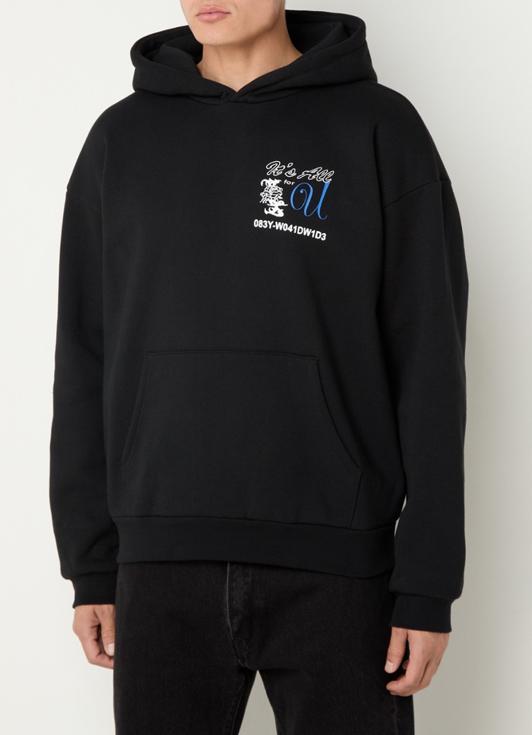Bluza z kapturem Obey For You z nadrukiem z przodu i z tyłu.