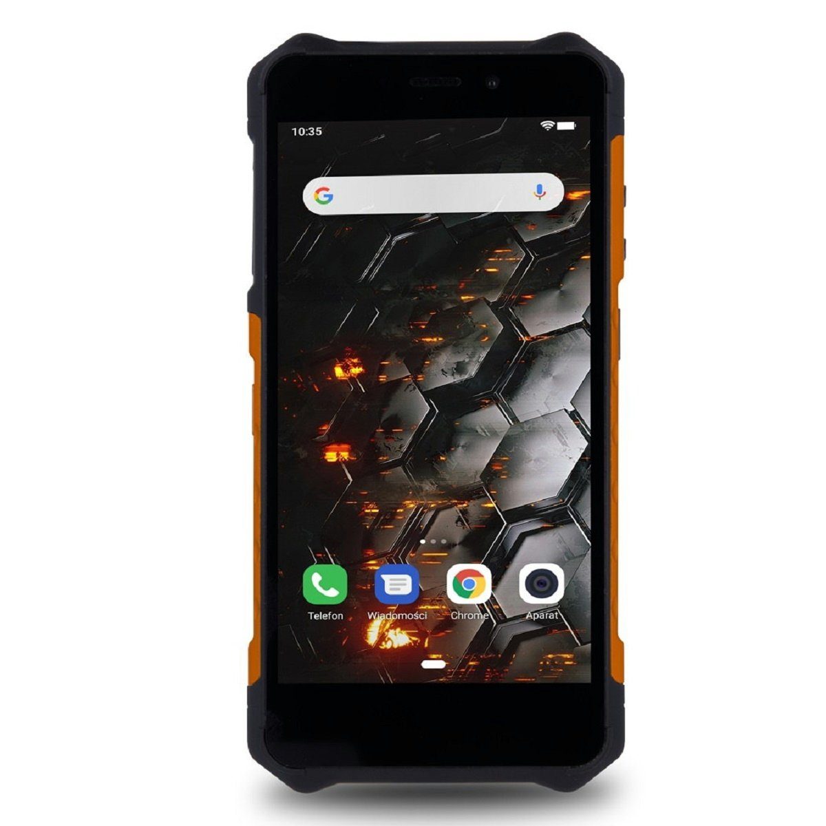 Hammer Iron 3 LTE Smartphone 5,5-Display, 5000 mAh Wasserdicht Schwarz-Orange Smartphone
