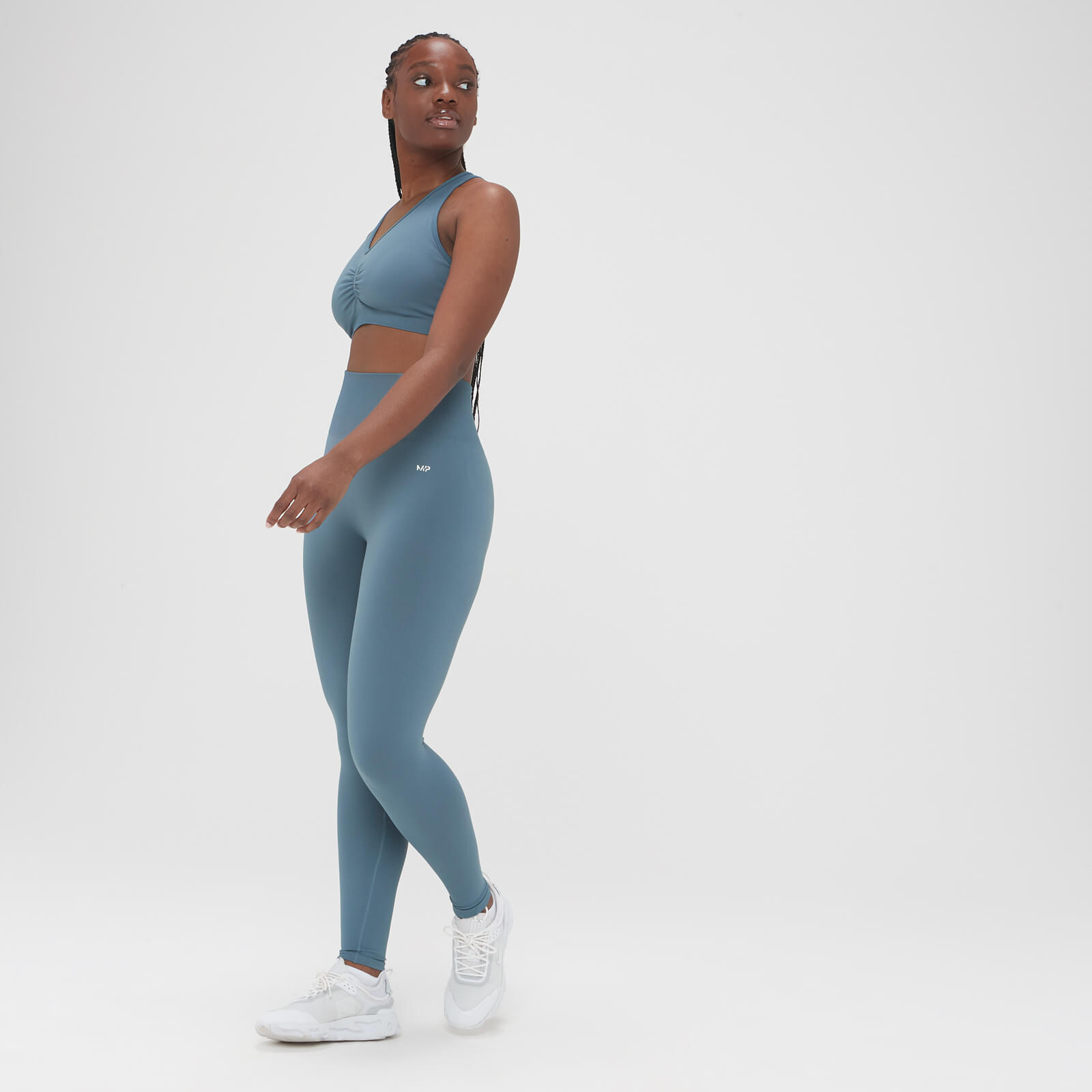 Brassière sans coutures délavée MP pour femmes – Bleu galet