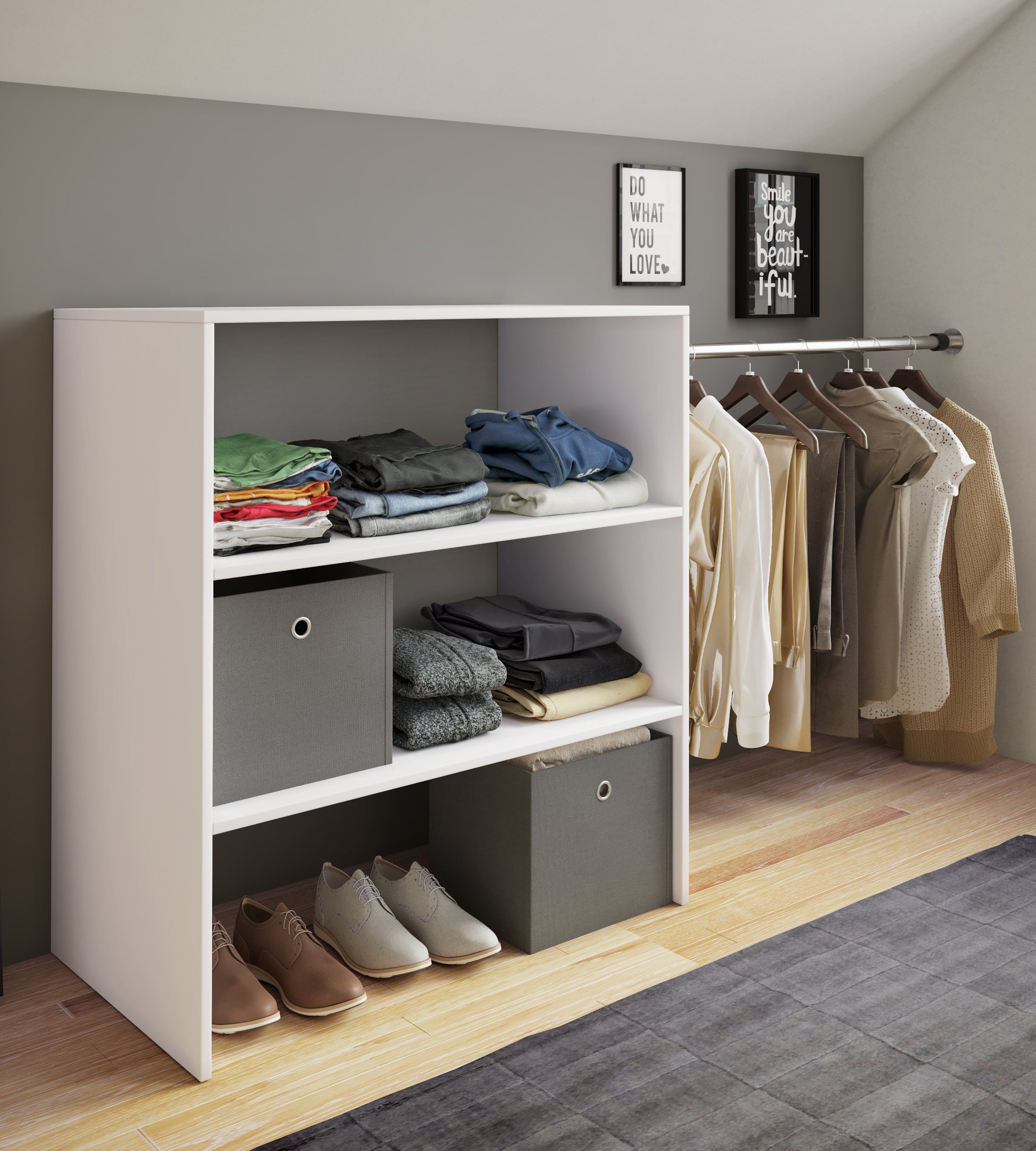 VCM Kleiderschrank Offener Kleiderschrank Dachschrägen Regal Dacho ll (1-St)