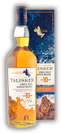 Talisker 10 Years Talisker 10 Years Ein cremiger und lang anhaltender  Klassiker. Alter 10 J. - 0,7	 Liter - Vol 45,8%