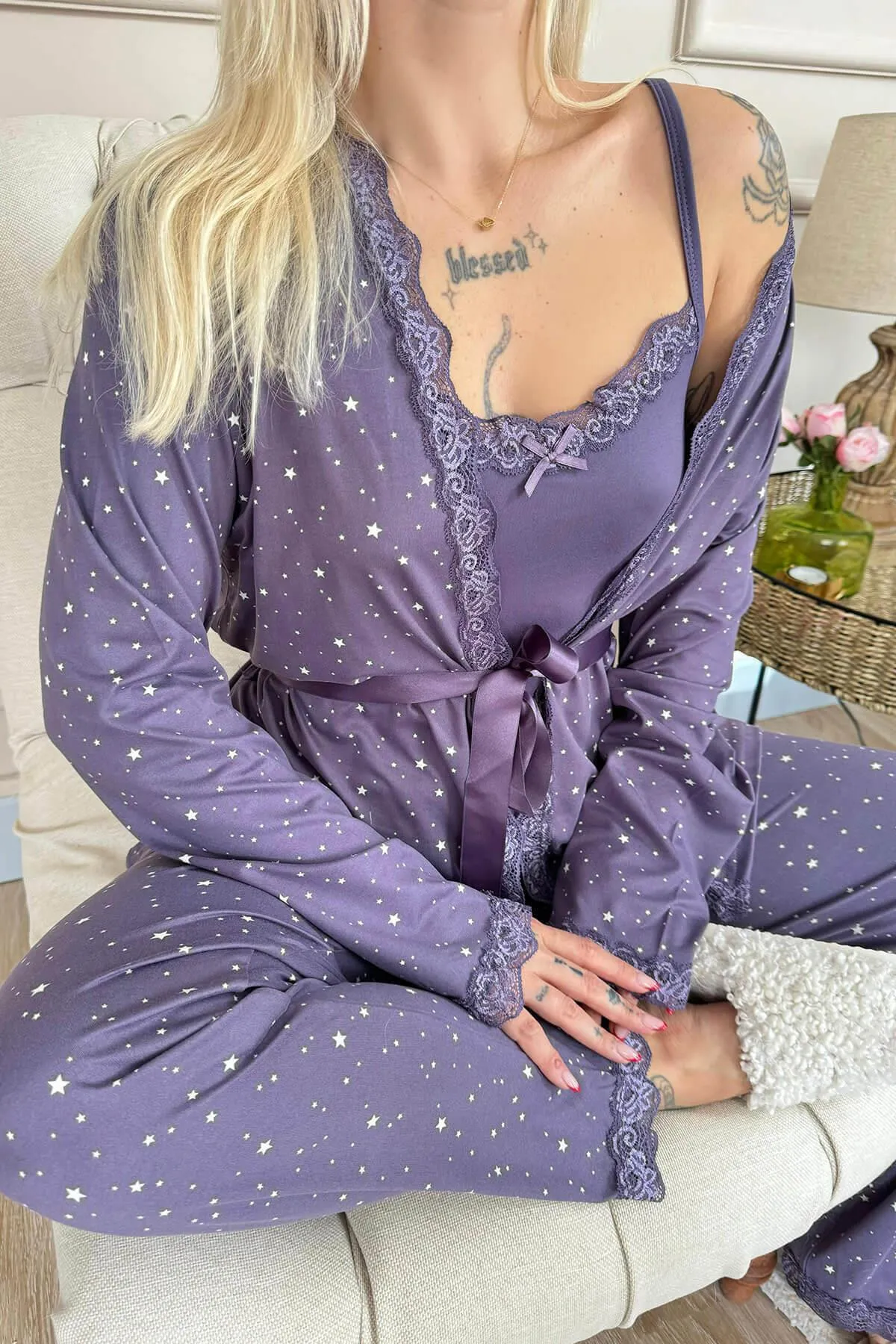 Pijamaevi  Pyjama set - Lila - Muster