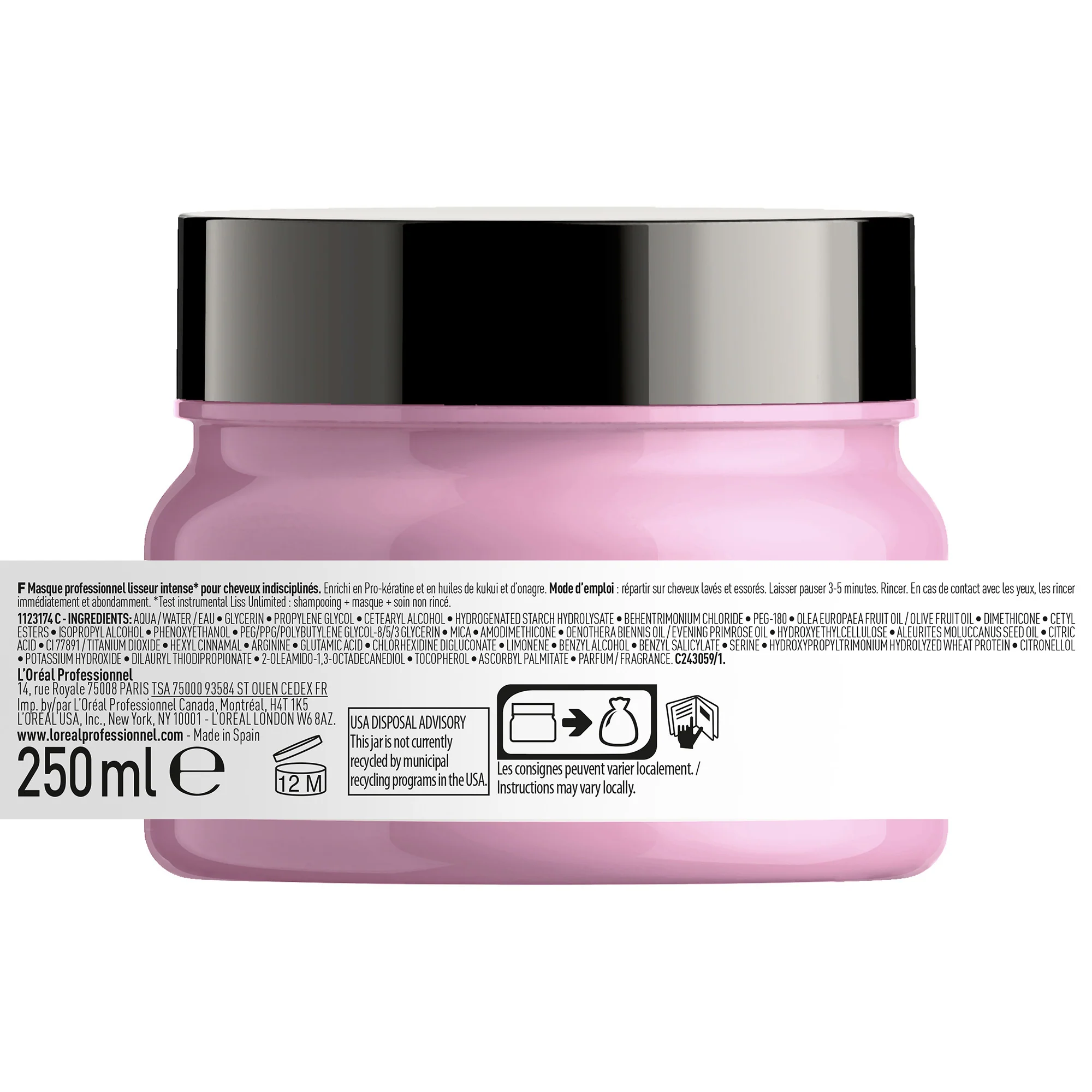 SERIA EXPERT Mască New Liss Unlimited - Mască disciplinantă/anti-încrețire a părului
