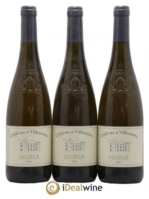 Saumur Château de Villeneuve  2009 - Lot de 3 Bouteilles
