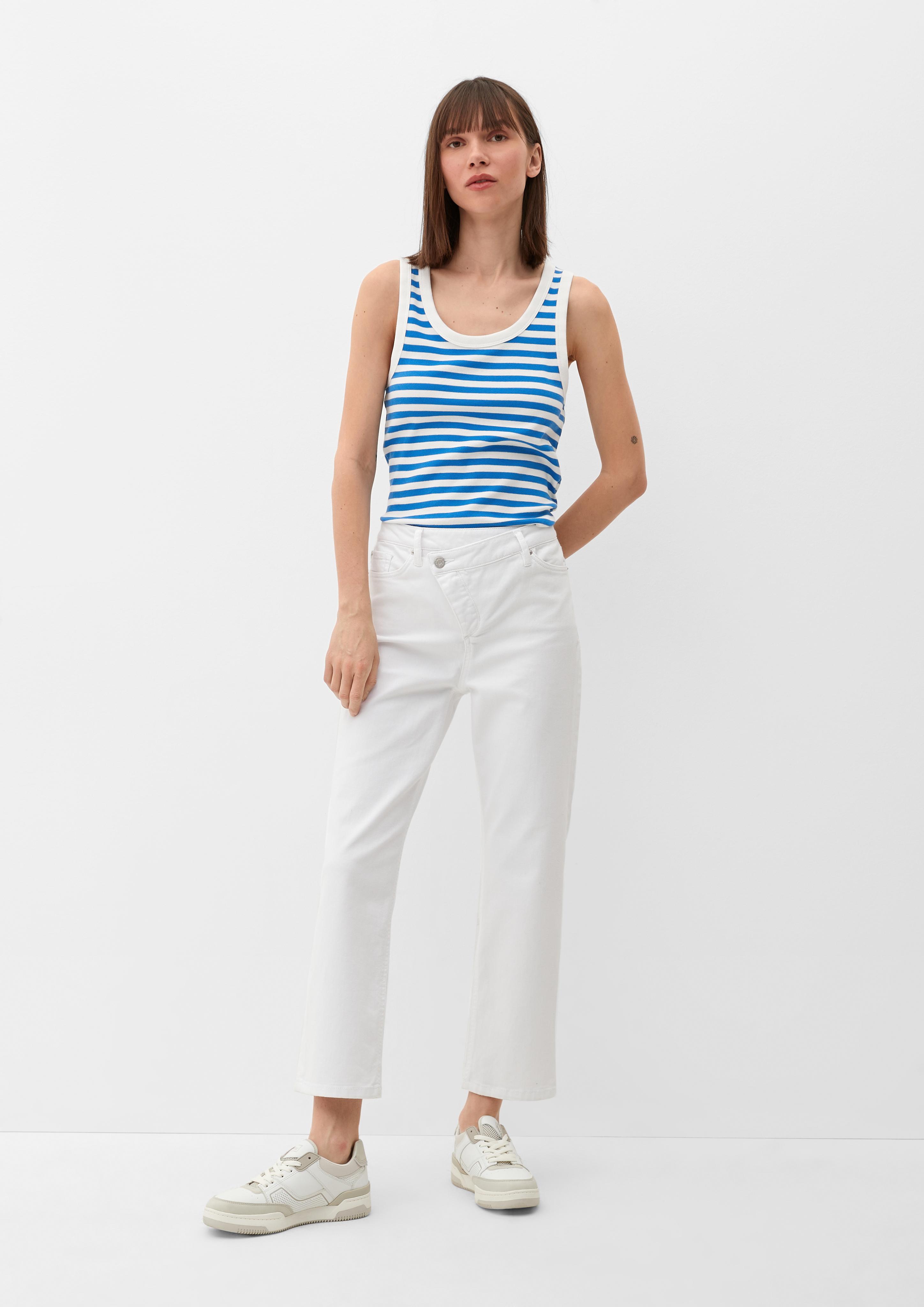 Streifentop mit Rippstruktur  2130702-55G9