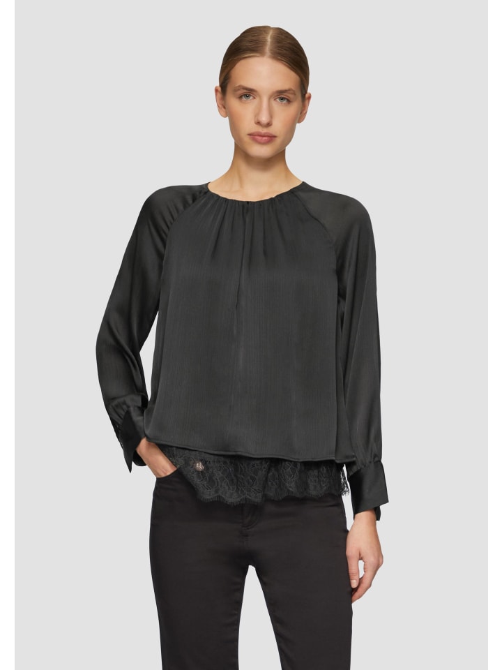 s.Oliver BLACK LABEL Bluse langarm in Schwarz günstig kaufen