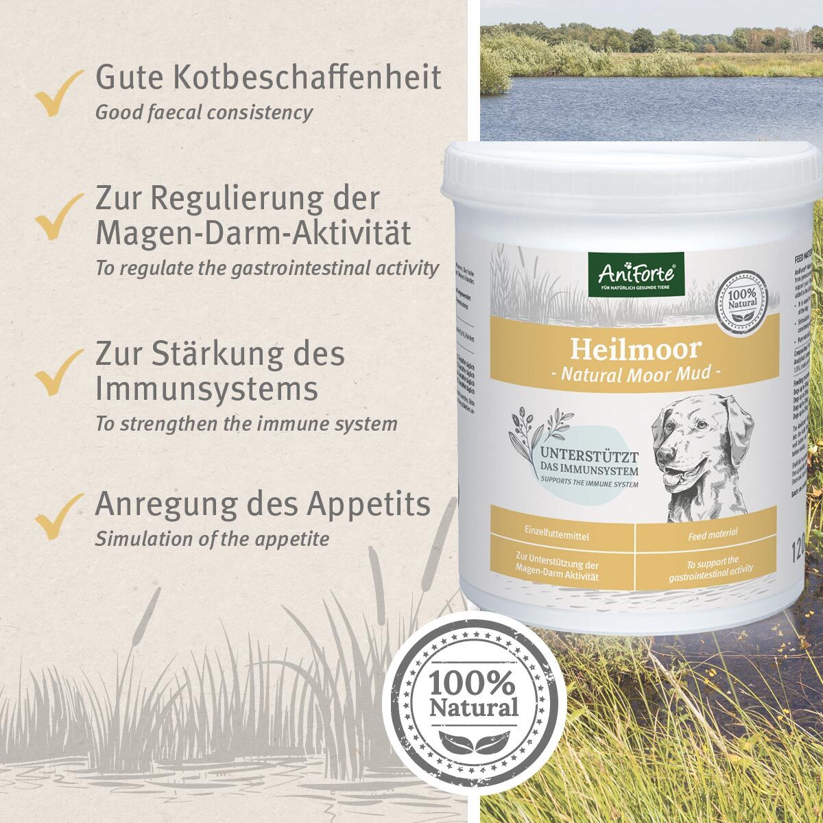 Aniforte Ergänzungsfutter & Aufzucht Aniforte Heilmoor 1,2 kg 1,2 kg